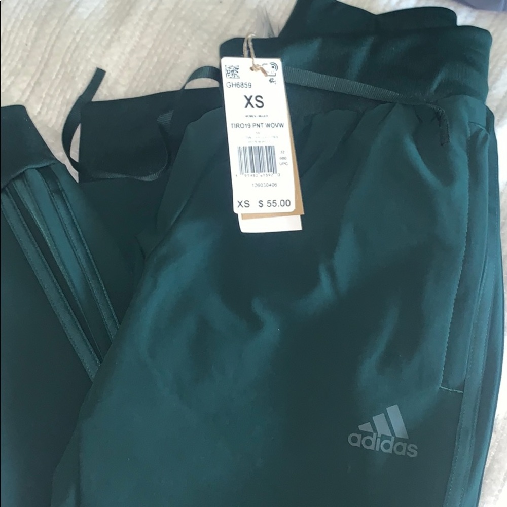 Dark green Adidas joggers